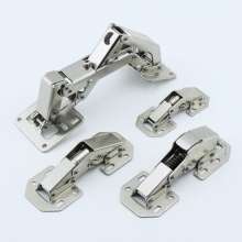 Non-slotting hinges, surface mounting, non-punching bridge-type hinges, damping cushioning wardrobe cabinets, hydraulic hinges