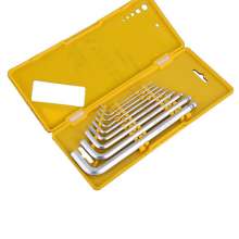 Source manufacturer's nine-piece set of matt allen wrenches. Lengthened Medium length in plastic box. Matt inner hexagon set. Wrench. Boxed wrench