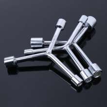 Yonggong three-pronged socket wrench. Chrome vanadium steel plus long triangle Y-shaped wrench. Three-pronged wrench with outer hexagon socket. Socket wrench. wrench