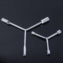 Yonggong three-pronged socket wrench. Chrome vanadium steel plus long triangle Y-shaped wrench. Three-pronged wrench with outer hexagon socket. Socket wrench. wrench