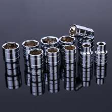 Spot wholesale chrome vanadium steel socket head 1/2 short socket head ratchet socket wrench jackhammer socket wholesale. Sleeve. wrench. tool