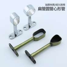 Zinc Alloy Round Head Wardrobe Cabinet Clothes Through Seat Steel Pipe Fitting Clothes Rod Curtain Tube Seat Solid Thick Towel Seat