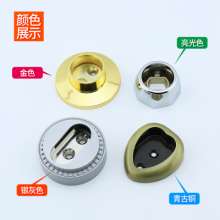 Zinc alloy flange seat clothes rail base Thickened wardrobe round flat clothes seat clothes rail flange base