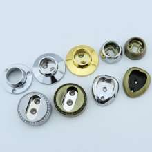 Zinc alloy flange seat clothes rail base Thickened wardrobe round flat clothes seat clothes rail flange base