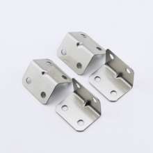 Factory direct sales furniture nickel color iron l-shaped corner hardware right angle wardrobe electroplating small corner 90 degree connector