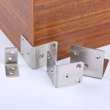 Stainless steel corner code wooden box corner frame 90 degree back hole L-shaped right angle code furniture hanging code link direct sale
