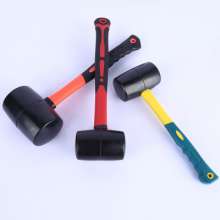 Self-produced and sold plastic-coated black rubber hammer with oval handle. Rubber hammer black hammer. Tile installation hammer wholesale Floor tile hammer