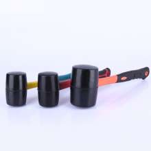 Self-produced and sold plastic-coated black rubber hammer with oval handle. Rubber hammer black hammer. Tile installation hammer wholesale Floor tile hammer