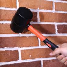 Self-produced and sold plastic-coated black rubber hammer with oval handle. Rubber hammer black hammer. Tile installation hammer wholesale Floor tile hammer
