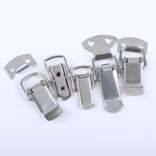 Stainless steel lock padlock tool box wooden box buckle fixed decoration gift box lock buckle extra small spring hasp