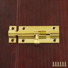 Indoor and outdoor two-way anti-theft bolts F-type pure copper surface-mounted bolts bathroom door bolt latches