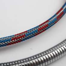 Factory wholesale shower hose. Hose 304 stainless steel convenient dense hose. Copper cap water inlet shower hose