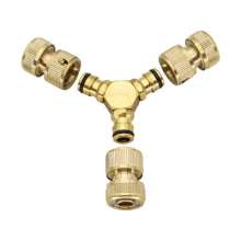 Pure copper water pipe joint, three-way pacifier, car wash water gun, car wash water pipe dual-use quick coupling, car wash