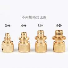 All-copper 5-point water pipe water connector High pressure car wash water gun water pipe quick connector sub-hose connector accessories
