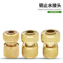 Household water seal connected with 4-point copper quick connector high-pressure car washing water gun 4 / 6 water distribution pipe fittings 1 / 2 interface