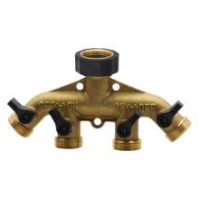 Car wash connector 46 points 1 inch faucet water pipe shunt water divider one point four way ball valve switch four way