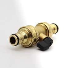 Copper water pipe water gun two-way with valve hose lengthened repair joint quick disassembly and assembly water pipe quick connection 4 minutes 6 minutes