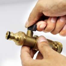 Copper water pipe water gun two-way with valve hose lengthened repair joint quick disassembly and assembly water pipe quick connection 4 minutes 6 minutes