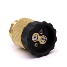 High pressure car wash water gun head inner wire 14 multi-aperture diameter two-head fan-shaped gun head cylindrical duckbill adjustable