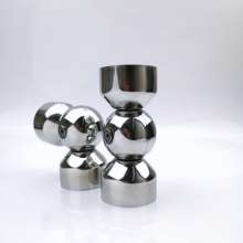 Manufacturer's self-produced stainless steel stair handrail accessories. 304 universal revolving head. Pipe fitting connector angle