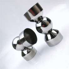 Manufacturer's self-produced stainless steel stair handrail accessories. 304 universal revolving head. Pipe fitting connector angle