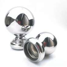 The manufacturer sells stainless steel conjoined balls. Stair decoration. Ball with seat stair railing ball, column head decorative ball holder.