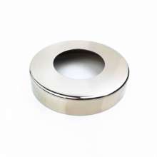 Manufacturer's own stainless steel decorative cover. Stair column flat cover. Ugly cover. Starting column fence guardrail cover. Decorative cover