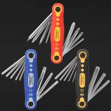 Factory direct foldable hexagon wrench 8-piece hexagon socket set folding screwdriver cross-word plum