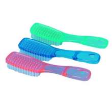 Factory direct sale long handle soft bristles crystal shoe brush Powerful decontamination transparent plastic brush Household professional shoe brush