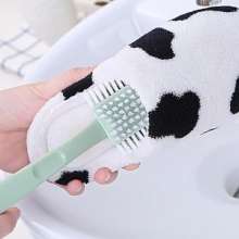 Soft hair creative shoe brush household plastic multifunctional brush four-sided brush five-sided brush long handle shoe brush Nordic color