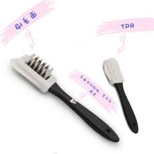S-type brush leather shoe care cleaning deerskin brush household plastic copper wire shoe brush upturned scrub brush care shoe brush