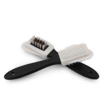 S-type brush leather shoe care cleaning deerskin brush household plastic copper wire shoe brush upturned scrub brush care shoe brush