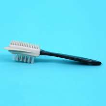 Long handle soft bristles high-quality copper wire shoe brush Black strong decontamination plastic brush Suede fur cleaning brush