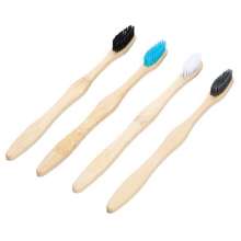 Crank handle soft bamboo toothbrush children adult bamboo charcoal environmental protection toothbrush natural bamboo wood toothbrush set