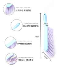 Factory direct sale plastic soft bristles bed sweeping brush anti-static long handle dusting brush plain sofa coat and hat brush dusting brush