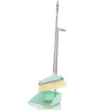 2019 sharpened wire broom dustpan set household soft wool stainless steel rod broom set plastic broom manufacturer