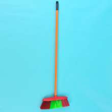 Fashion home two-color broom, convenient and durable plastic cleaning broom, manufacturers supply high quality soft hair broom