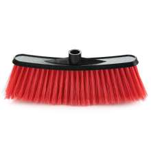 Broom head foreign trade soft fur floor brush household straight handle broom plastic fleece broom solid color can be matched with wood pole source goods