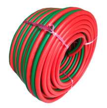 Industrial PVC polymer wear-resistant oxygen. Explosion-proof and flame-retardant. Gas acetylene welding double pipe double color pipe rubber hose. Gas pipe