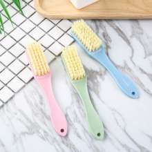 Long handle plastic household shoe brush, multi-function bristle cleaning brush, strong decontamination shoe brush