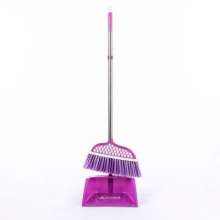 Factory direct sale stainless steel rod broom and dustpan set plastic broom and dustpan combination broom manufacturer