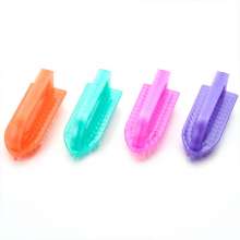 Multifunctional household plastic laundry brush with handle, iron-shaped cleaning brush, coat and hat brush, factory direct sales