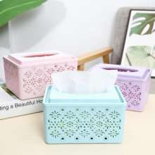 European style hollow household tissue box living room simple plastic pumping box rectangular tissue pumping sanitary paper box customization