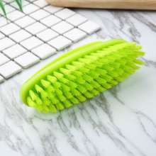 Candy-colored iron-shaped laundry brush Soft-bristed shoe brush Simple Japanese-style cleaning brush Multifunctional plastic brush with handle
