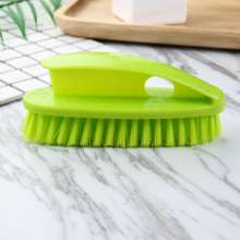 Candy-colored iron-shaped laundry brush Soft-bristed shoe brush Simple Japanese-style cleaning brush Multifunctional plastic brush with handle