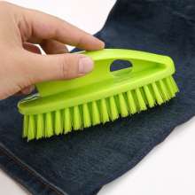 Candy-colored iron-shaped laundry brush Soft-bristed shoe brush Simple Japanese-style cleaning brush Multifunctional plastic brush with handle