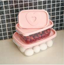 百货塑料长方形保鲜盒透明冰箱收纳盒饭盒厨房食品储物盒