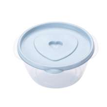 Plastic round crisper transparent refrigerator storage box lunch box kitchen food storage box department store