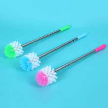 Factory direct stainless steel toilet brush round head long handle toilet cleaning brush toilet toilet cleaning brush toilet