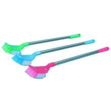 Stainless steel square head toilet cleaning brush long handle high quality bristles toilet brush toilet hygiene brush